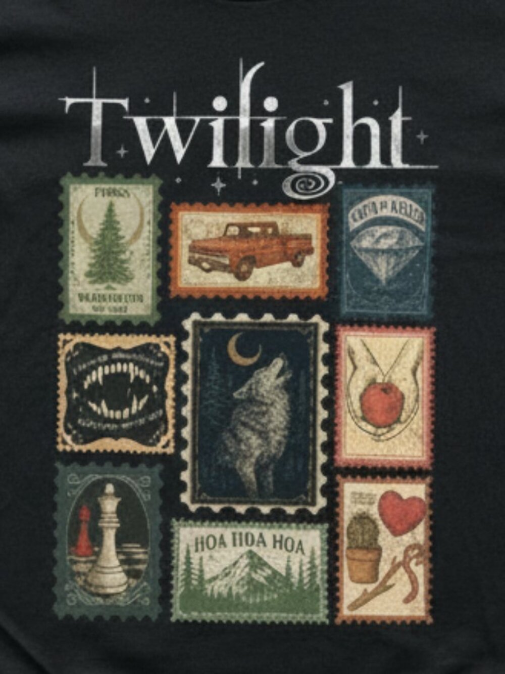 GILDAN Heavy cotton Twilight Black Graphic Short Sleeve Tee - Picture 2 of 4